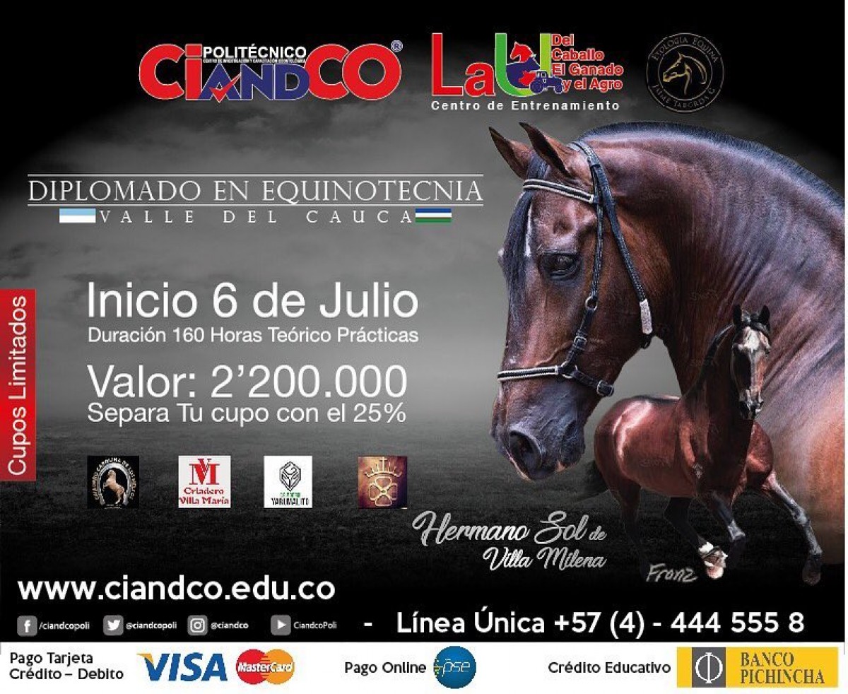 Diplomado en Equinotecnia En El Valle del Cauca, 6 De Julio 2018