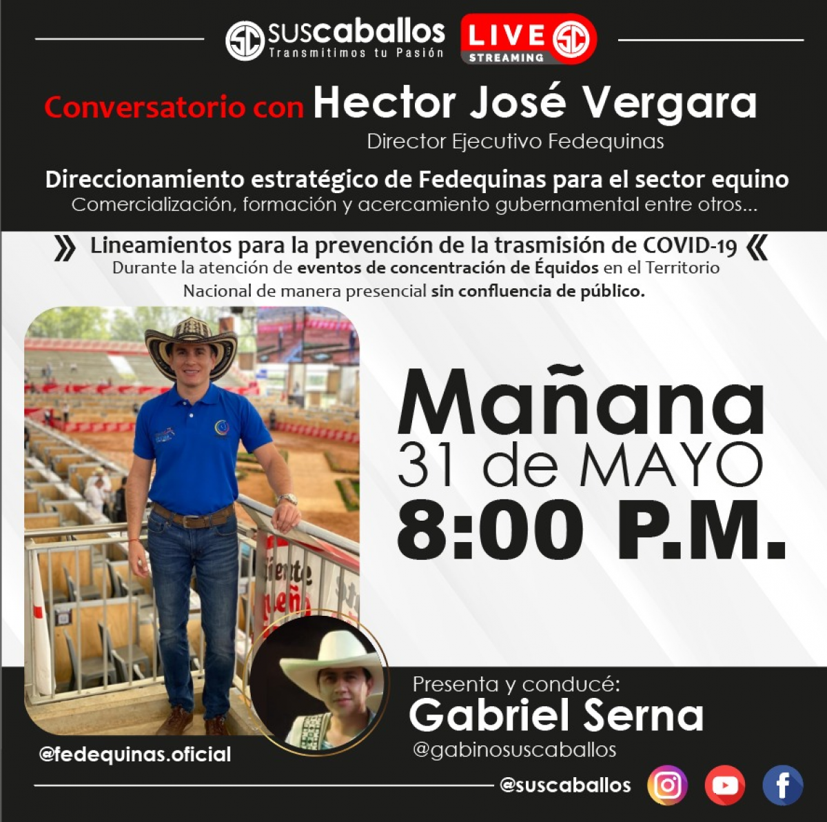  Conversatorio con Hector José Vergara Director Ejecutivo Fedequinas sobre: ✔️Direccionamiento estratégico de @fedequinas.oficial para el sector equino