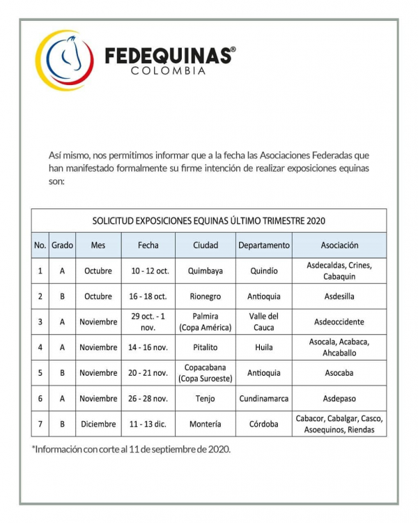 https://www.suscaballos.com/Comunicado de la Federación al Gremio en general