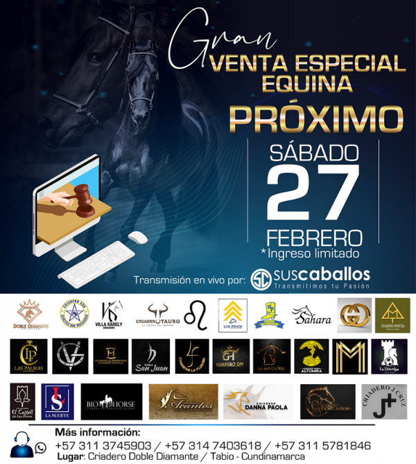 https://www.suscaballos.com/GRAN VENTA ESPECIAL EQUINA, ESTE  27 DE FEBRERO