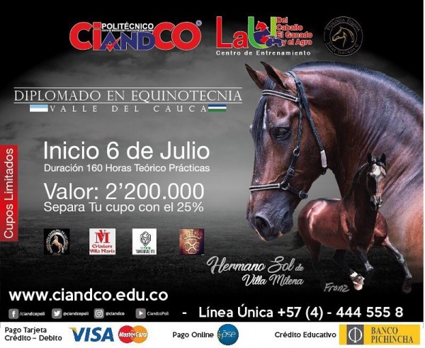 https://www.suscaballos.com/Diplomado en Equinotecnia En El Valle del Cauca, 6 De Julio 2018