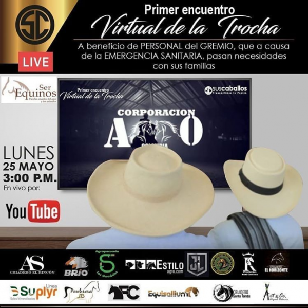 https://www.suscaballos.com/Primer Encuentro virtual de la Trocha - 25 Mayo, 3:00 PM