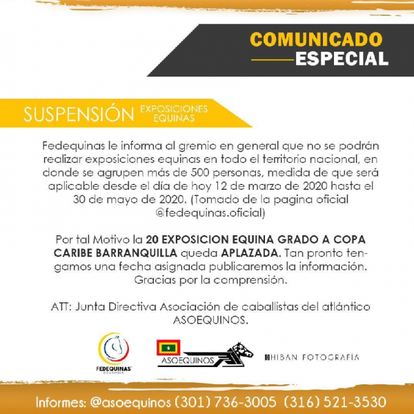 https://www.suscaballos.com/20 Copa Caribe Barranquilla -  APLAZADA