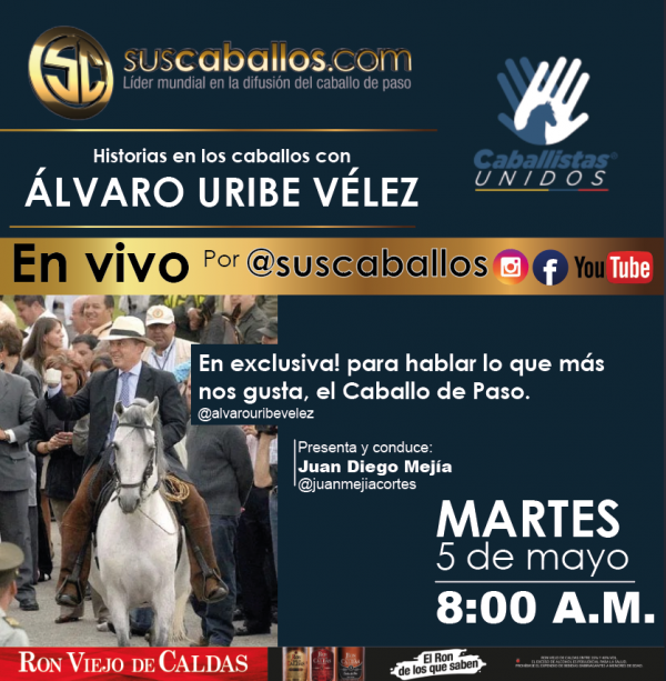 https://www.suscaballos.com/ Entrevista en Exclusiva con Álvaro Uribe Vélez