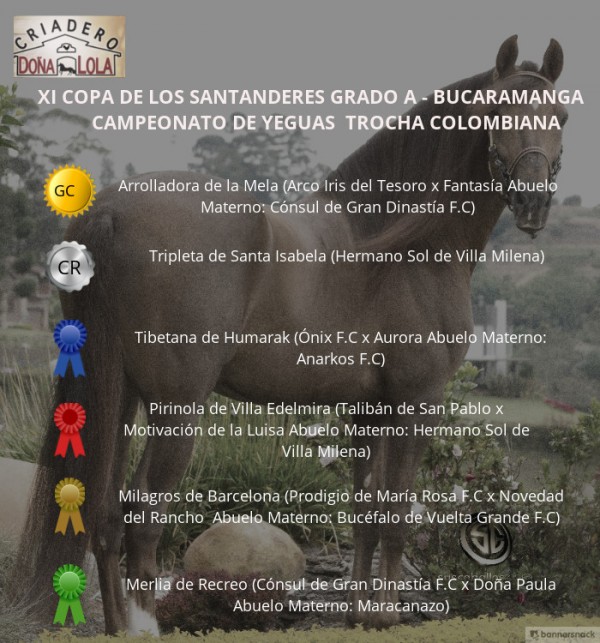 https://www.suscaballos.com/VÍDEO: Arrolladora Campeona, Tripleta Reservada, Trocha Colombiana, Bucaramanga