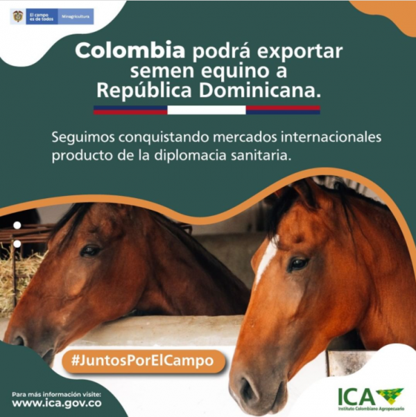 https://www.suscaballos.com/COLOMBIA PODRA EXPORTAR SEMEN EQUINO A REPUBLICA DOMINICANA