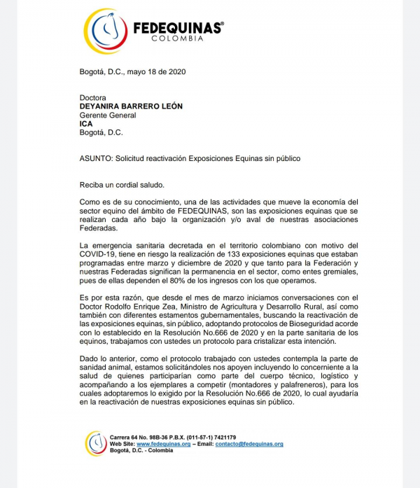 https://www.suscaballos.com/Circular externa de @icacolombia No. 004 en la cual acogen la solicitud de @fedequinas.oficial y da los lineamientos para eventos equinos sin público.