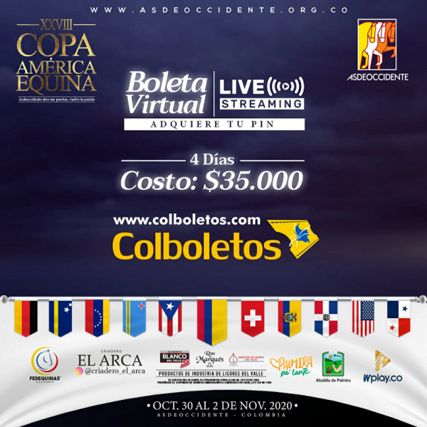 https://www.suscaballos.com/XXVIII Copa América Equina del 30 de octubre al 2 de noviembre de 2020.