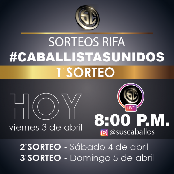 https://www.suscaballos.com/HOY 1er SORTEO RIFA #caballistasunidos